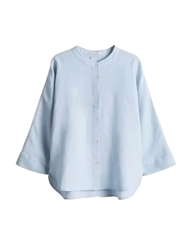 FULIS Stehkragenbluse aus Leinen