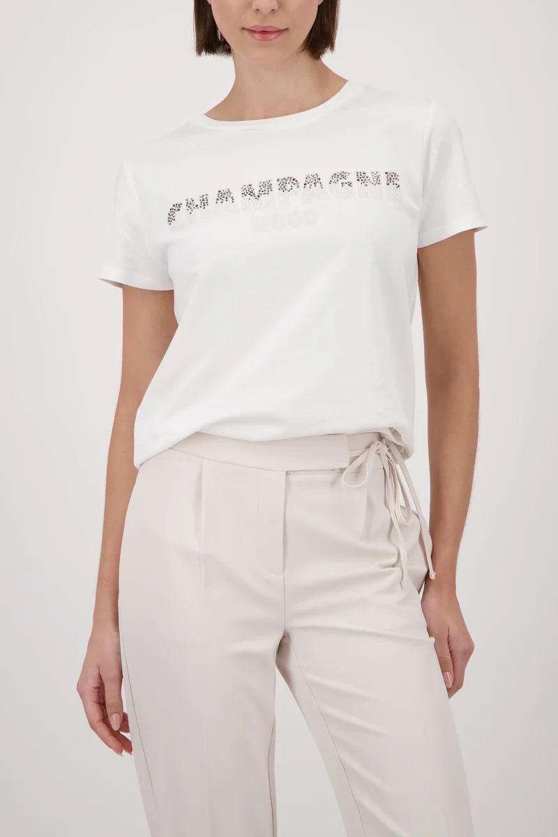 T-Shirt mit Strasssteinen