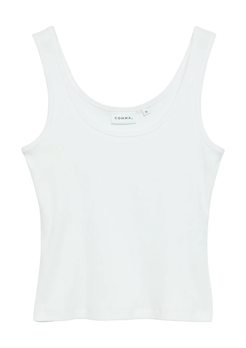 Ripp-Tanktop im Slim Fit