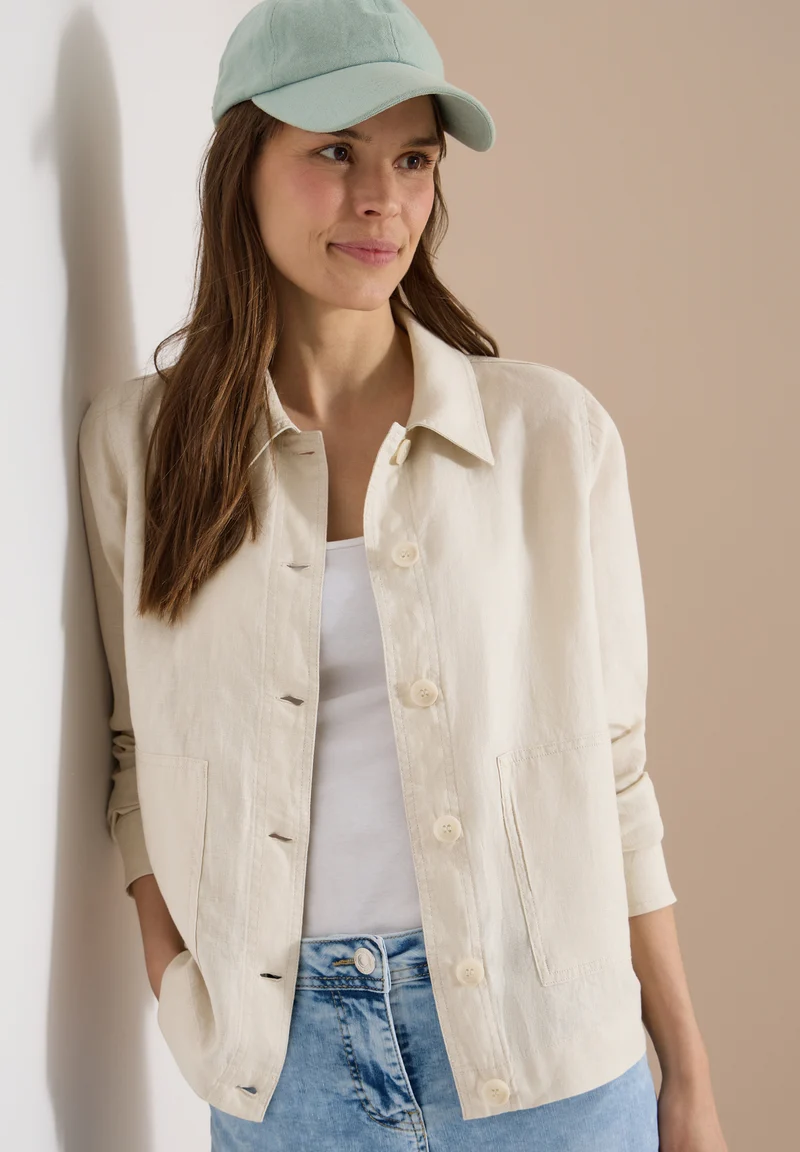 Langarm Bluse mit Hemdkragen