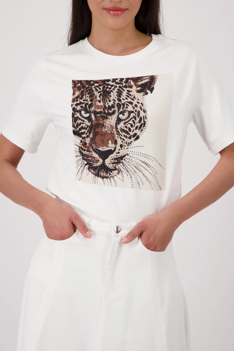 T-Shirt mit Leoparden-Print