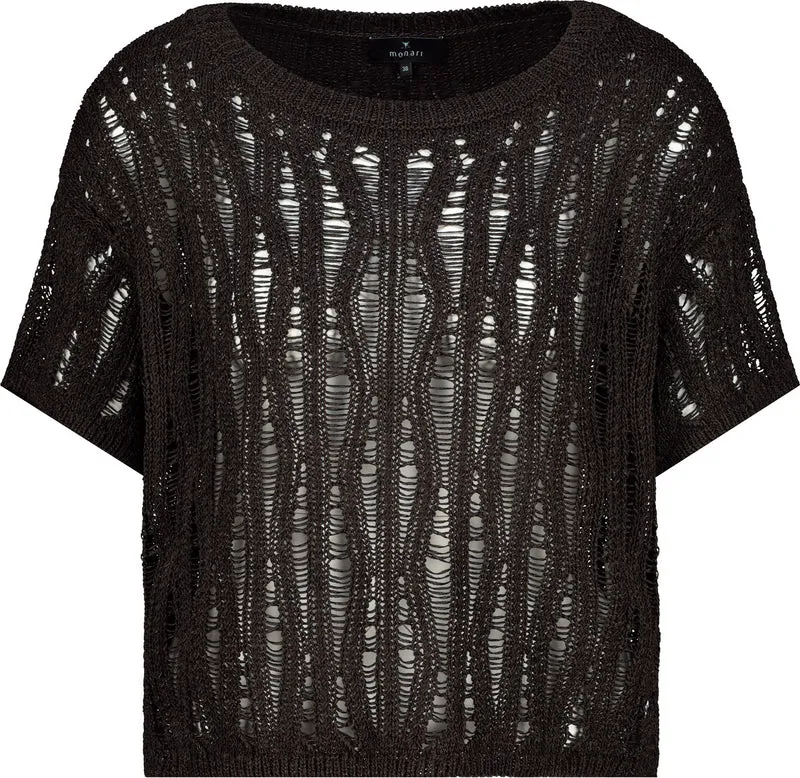 Strickpullover mit Ajour-Struktur