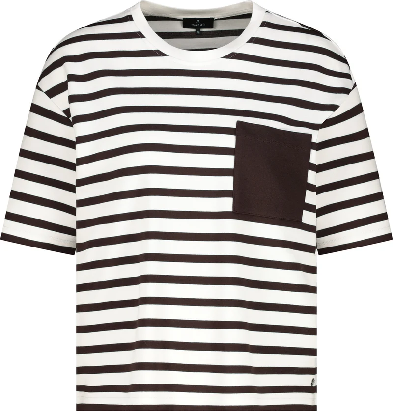 Sweatshirt mit Streifen & Brusttasche