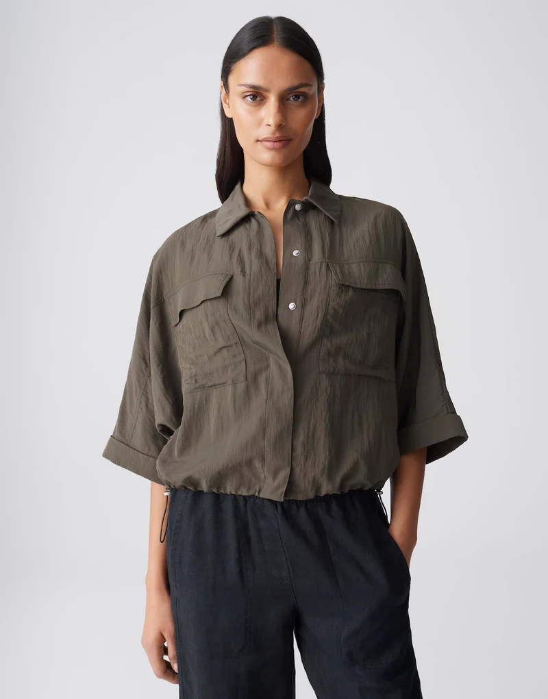 FROPA Bluse mit Crash-Optik