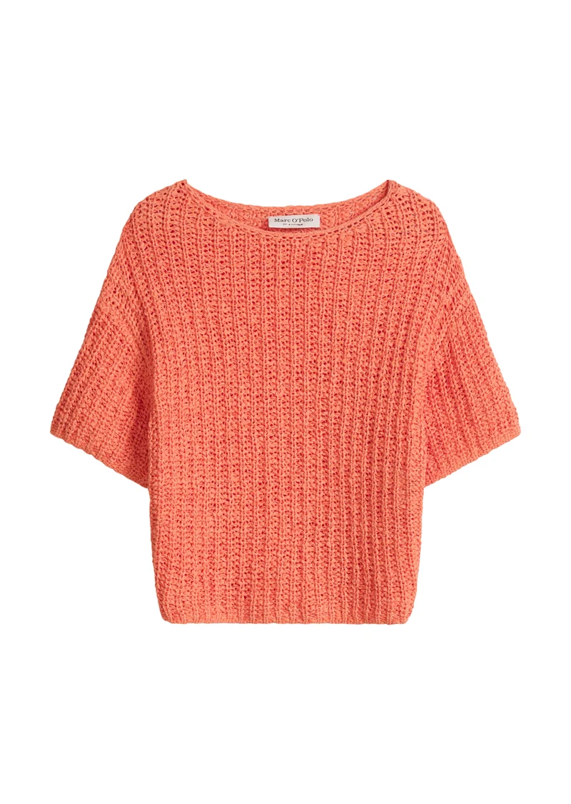 Kurzarm-Strickpullover "boxy" Loose Fit
