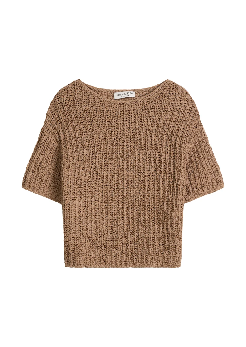 Kurzarm-Strickpullover "boxy" Loose Fit