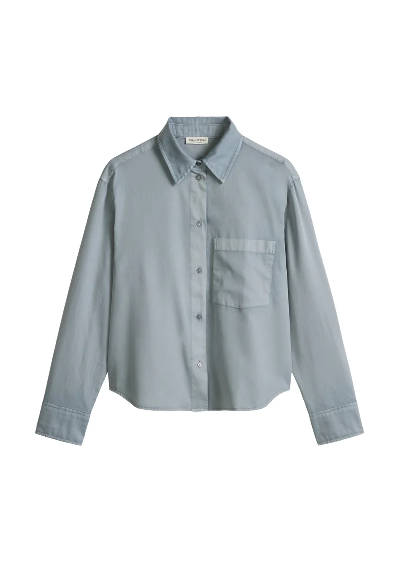Bluse Relaxed Cropped aus Satin