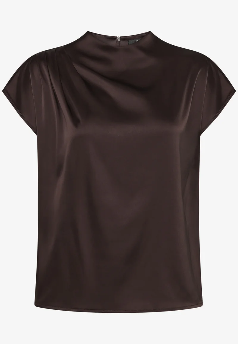 Satinbluse mit Kragen