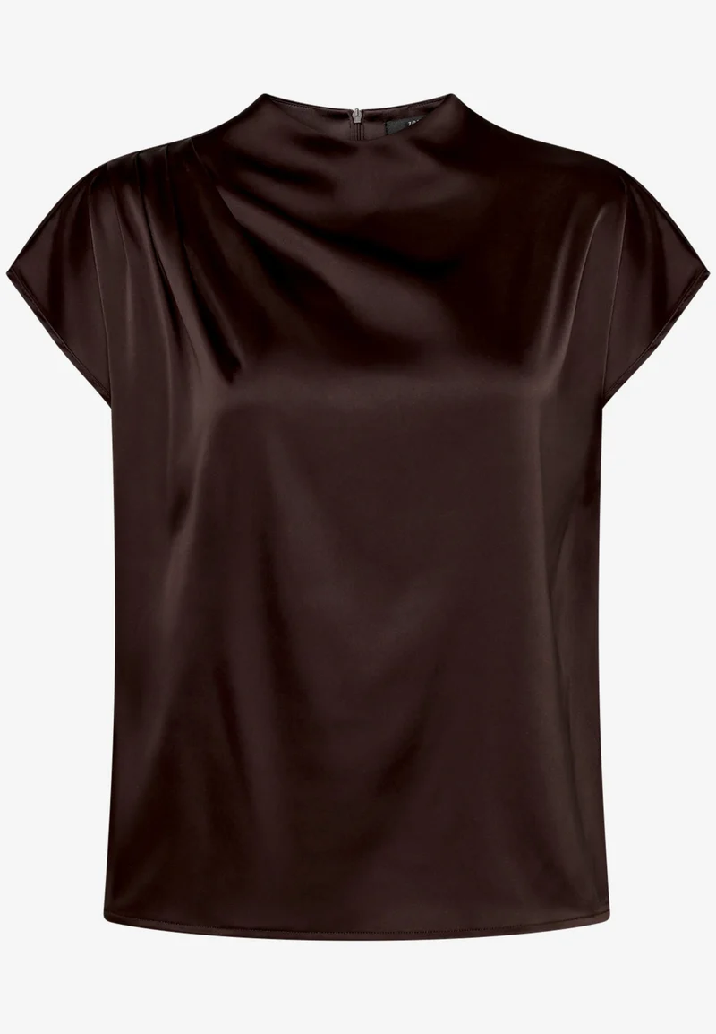 Satinbluse mit Kragen