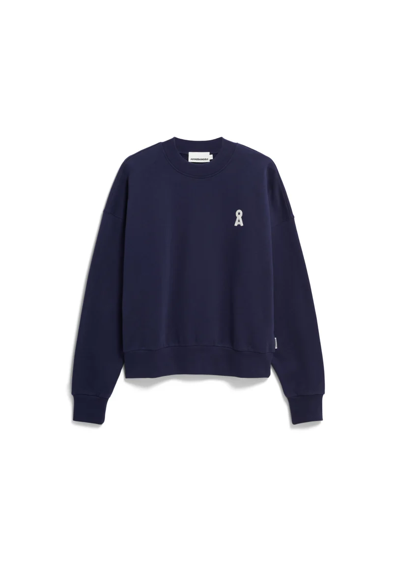 Oversized Sweatshirt aus schwerem Sweat mit Logo-Stickerei
