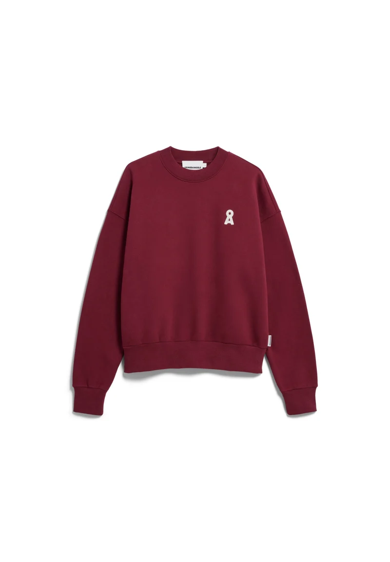 Oversized Sweatshirt aus schwerem Sweat mit Logo-Stickerei