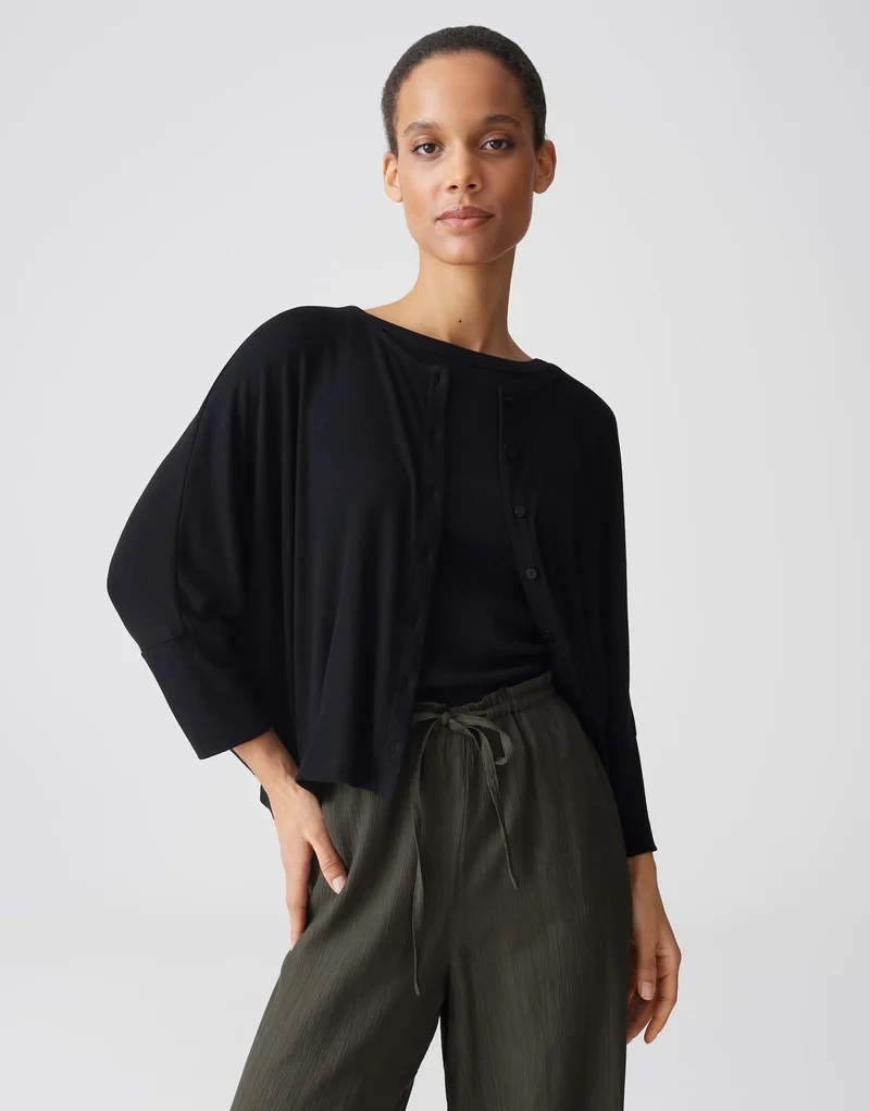 SIGEFI Shirtjacke in Strickoptik