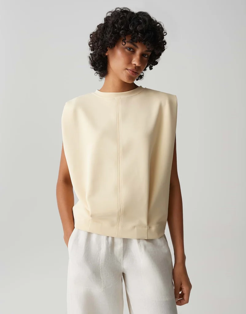 GOASIS Sweattop mit Faltendetail