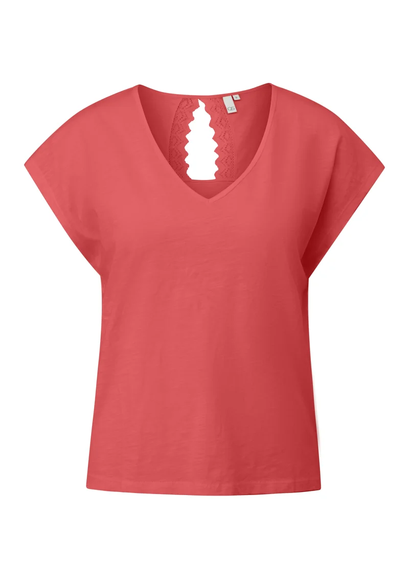 T-Shirt mit Spitzendetail