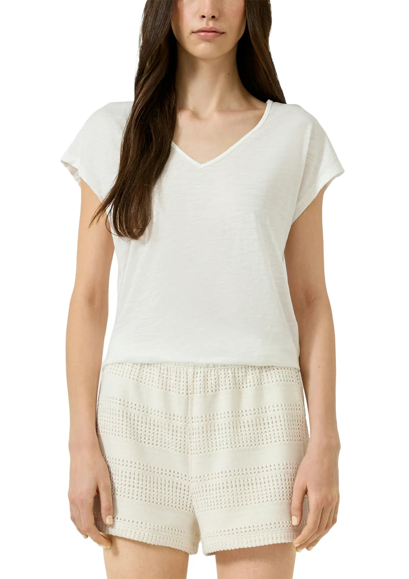 T-Shirt mit Spitzendetail