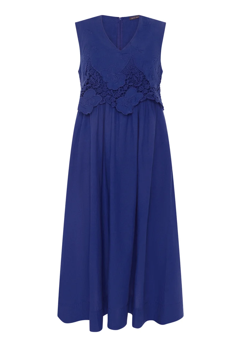 Midikleid mit V-Ausschnitt
