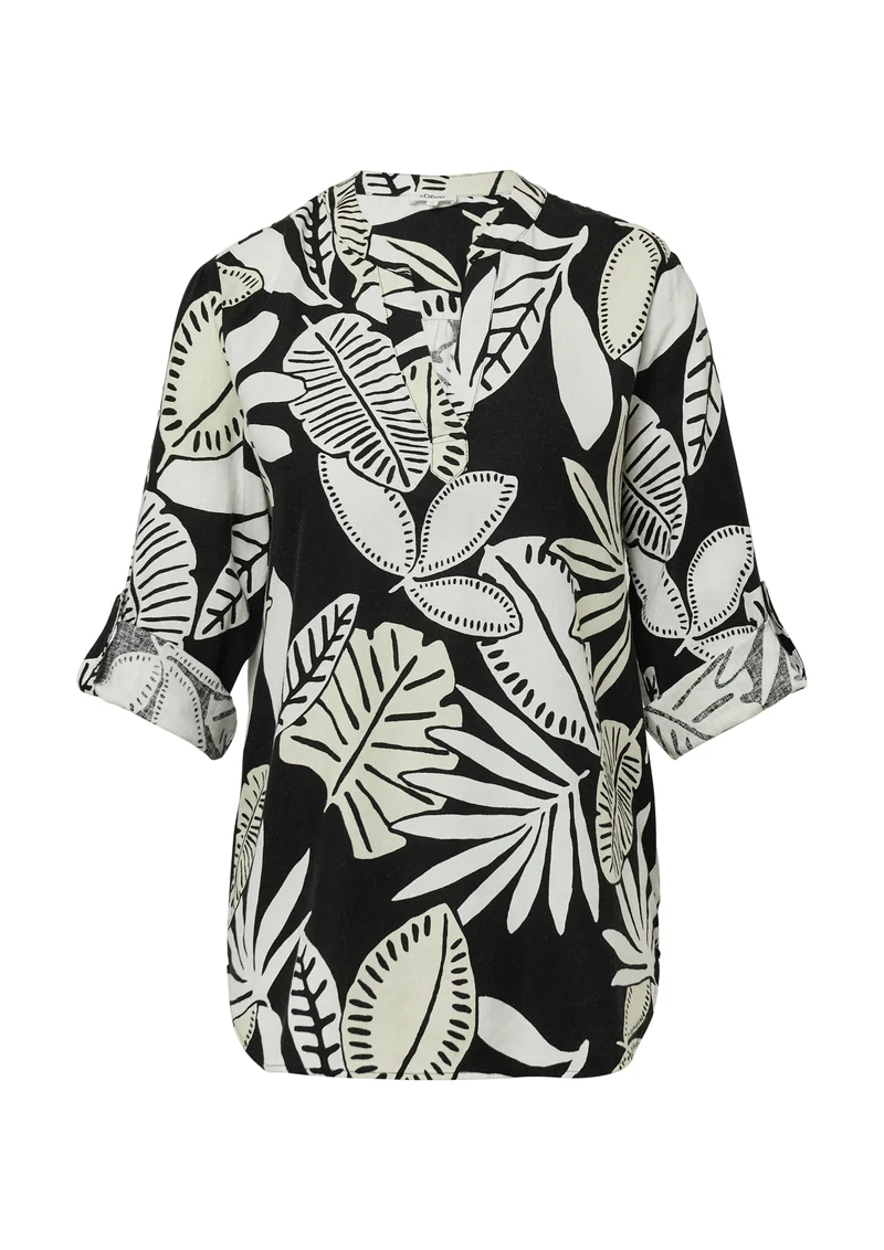 Bluse aus Leinenmix