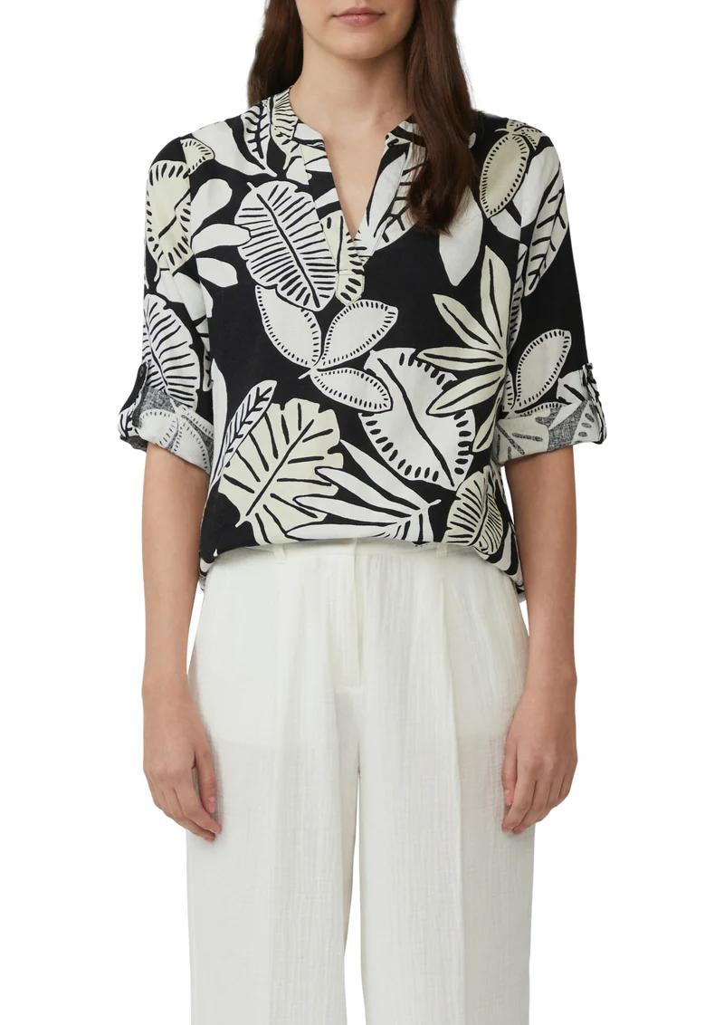 Bluse aus Leinenmix