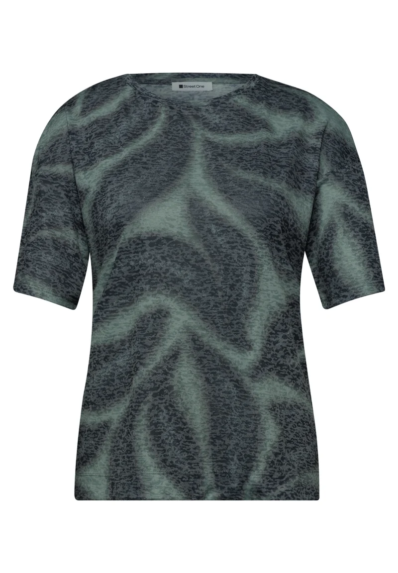 Shirt im Ausbrenner-Look mit Print