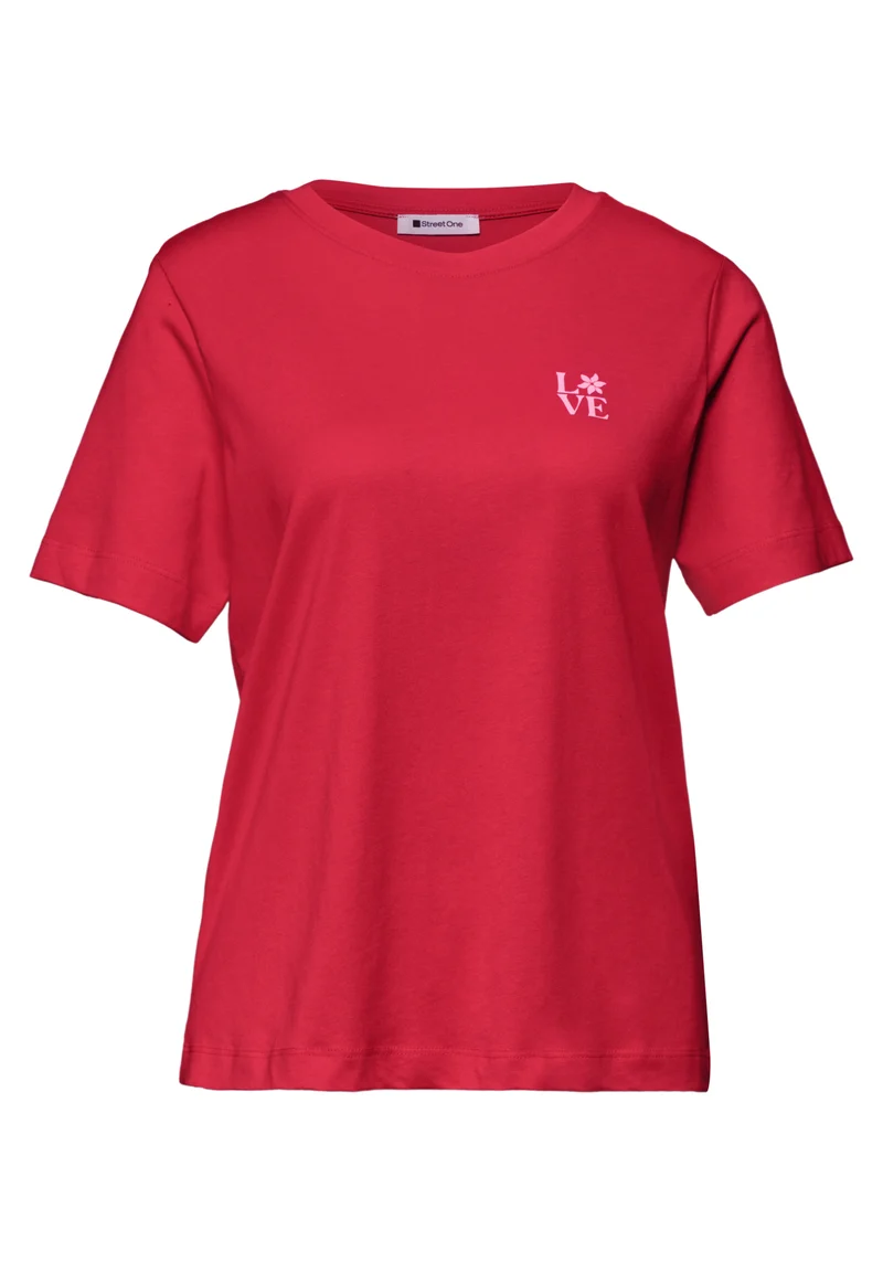 T-Shirt mit Rundhals und Printdetail