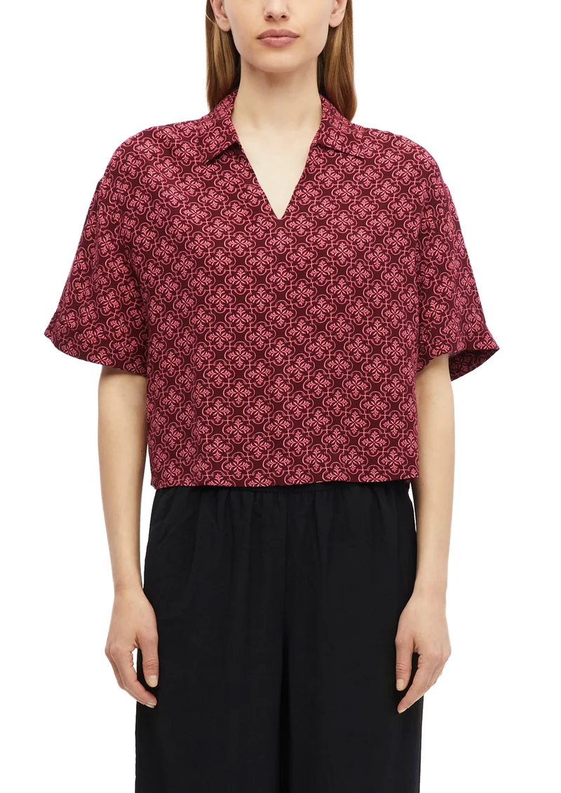 Viskosebluse im Boxy Fit