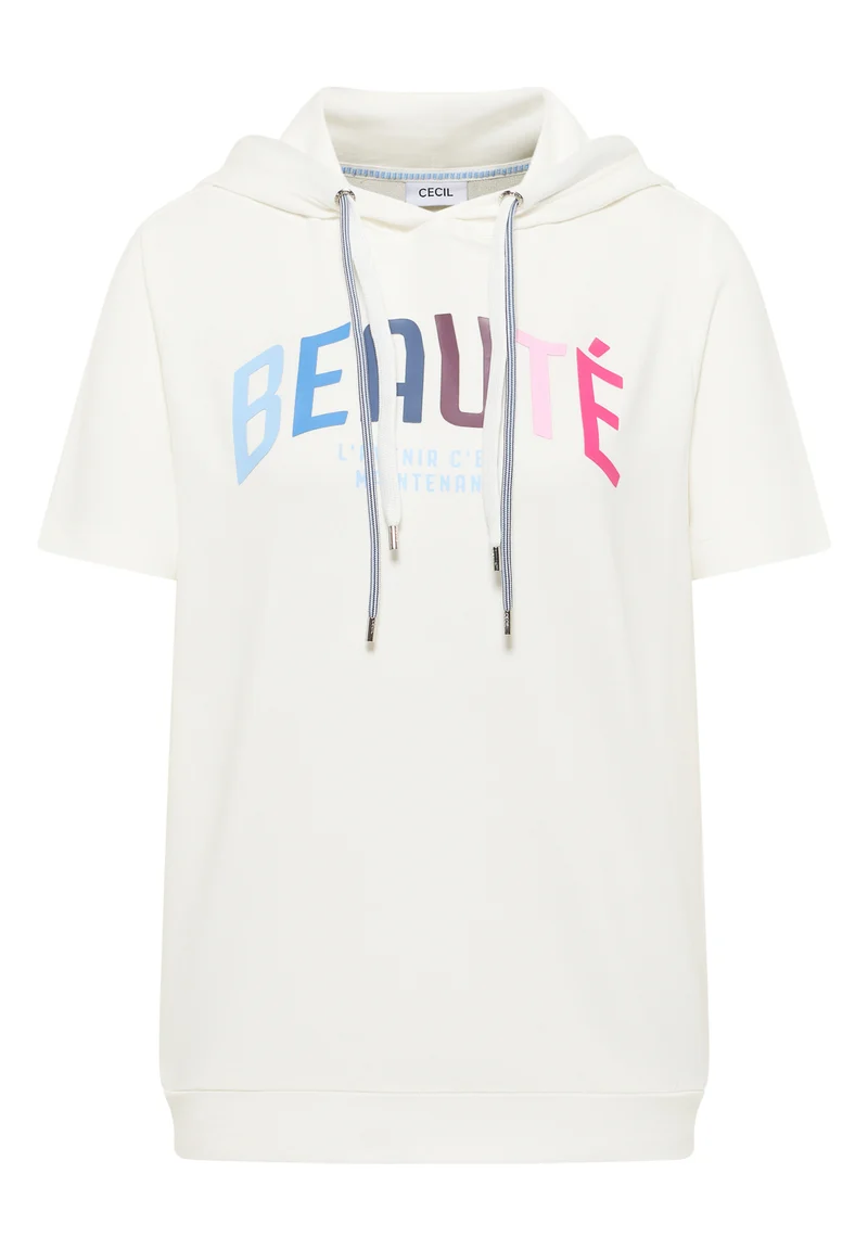 Kurzarm T-Shirt mit Kapuze