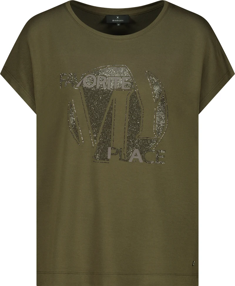 T-Shirt mit Strasssteinen