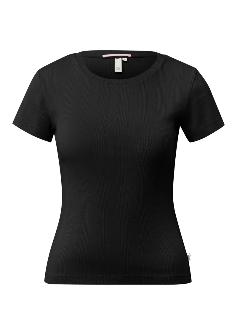 T-Shirt mit Ajourmuster