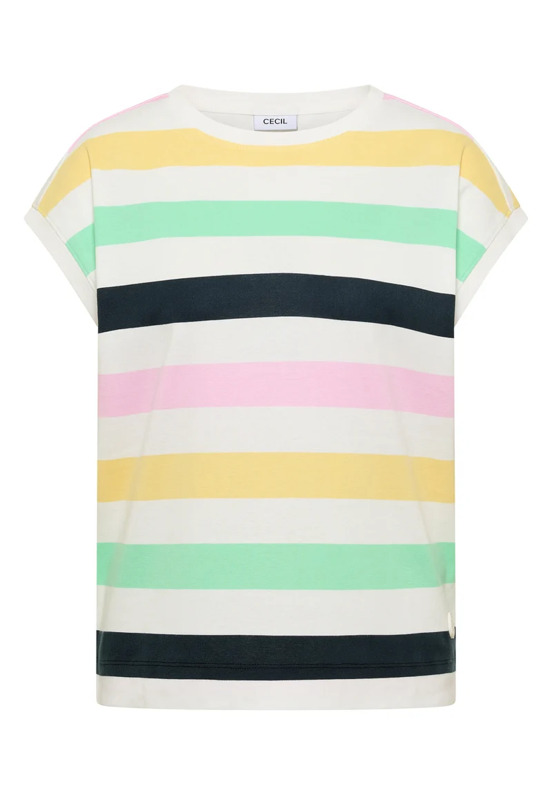 T-Shirt mit Multicolor Streifen