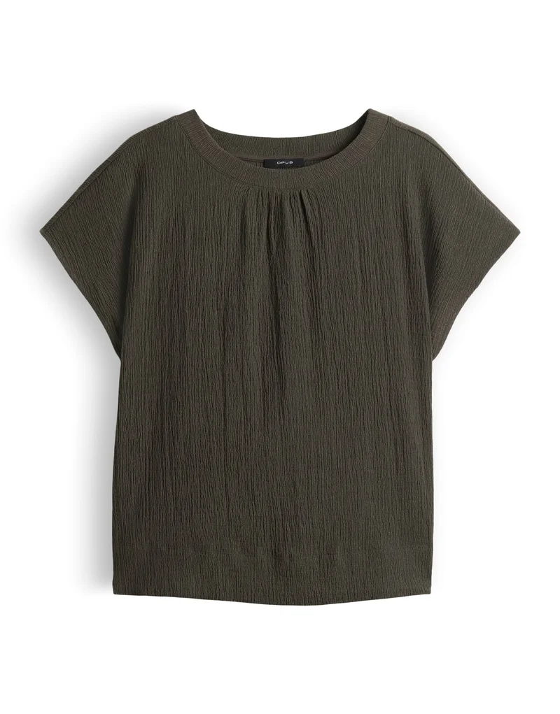 SALTI Jerseyshirt mit Crinkle Effekt