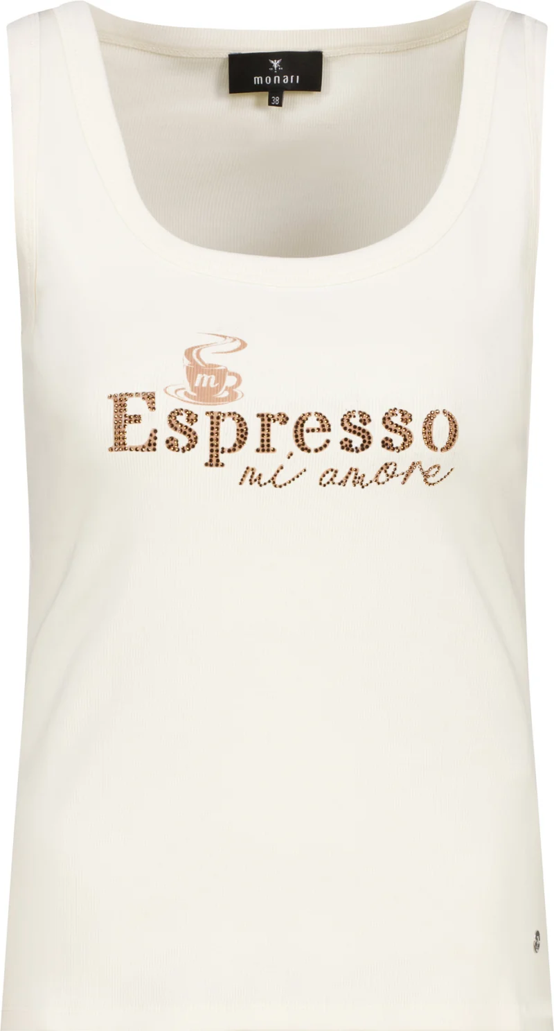Top mit Espresso-Print