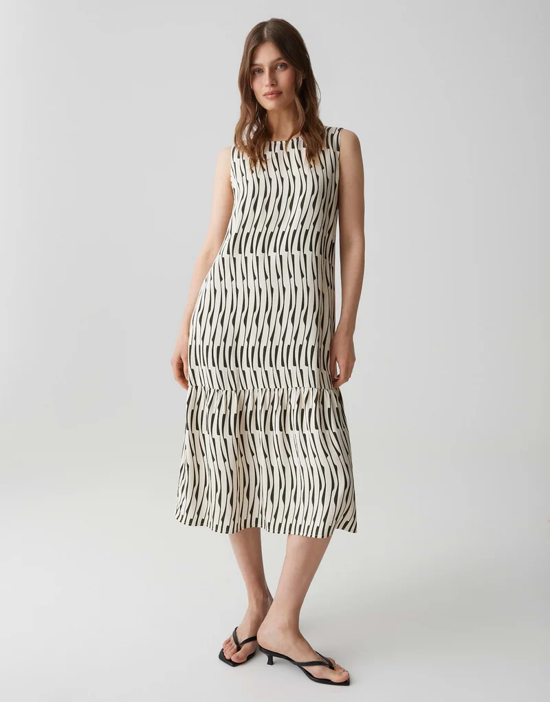 WICY BAMBOO Midikleid mit Volant