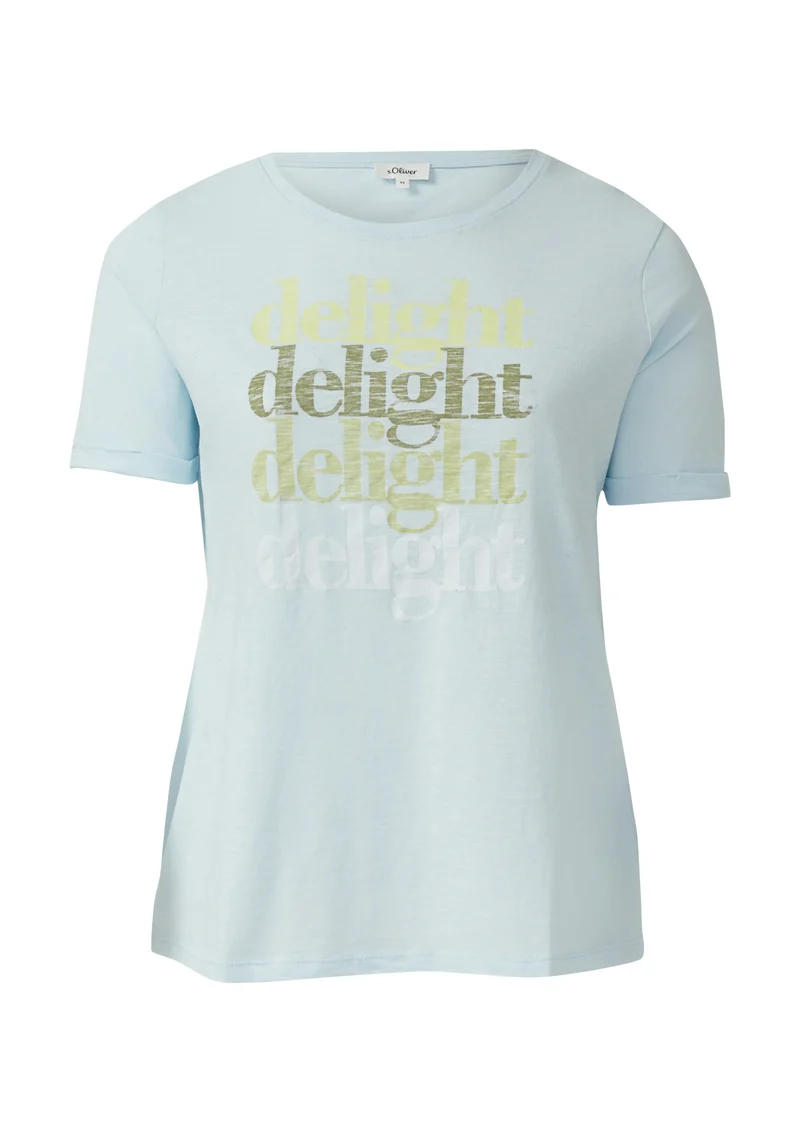 T-Shirt mit Flammgarnstruktur