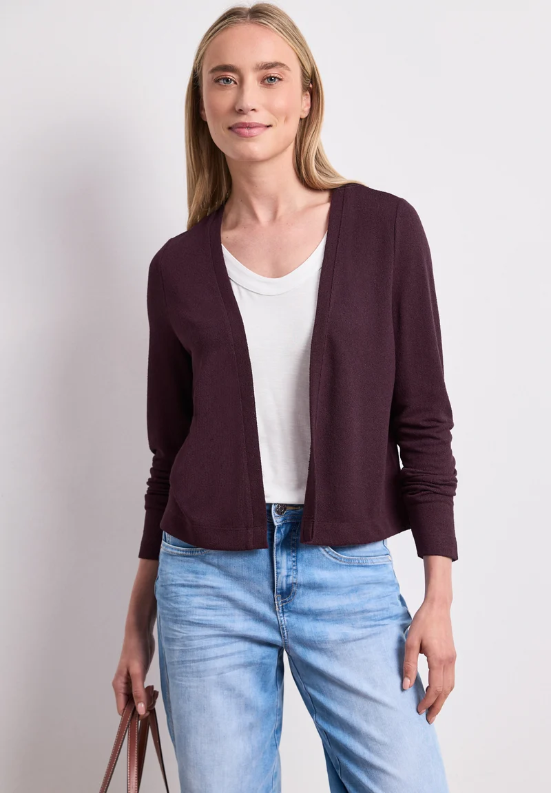 Langarm Jacke in offener Passform