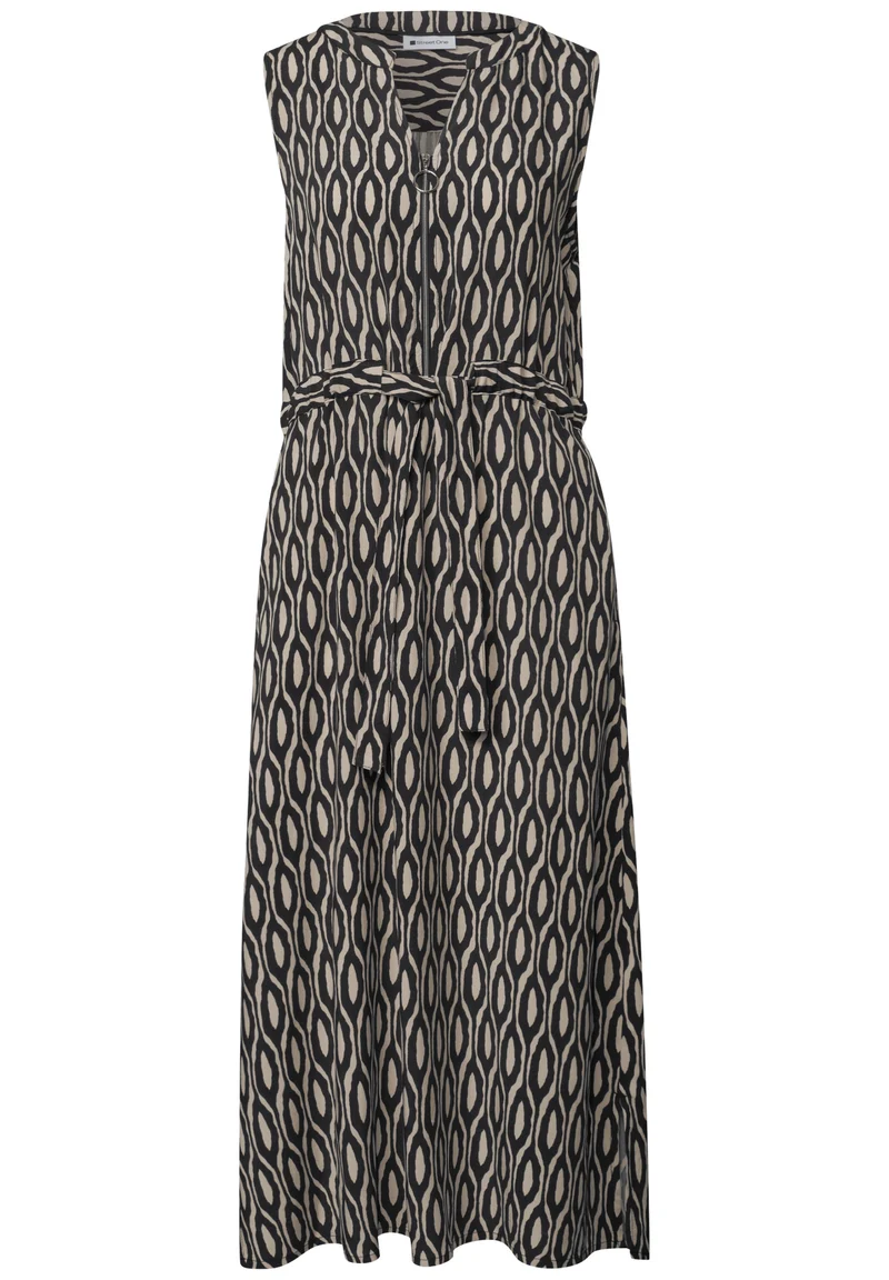 Midi-Kleid mit Split Neck und Zipper
