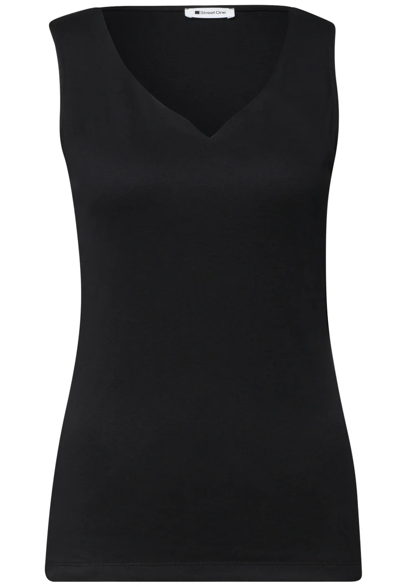 Basic Top mit Herzausschnitt