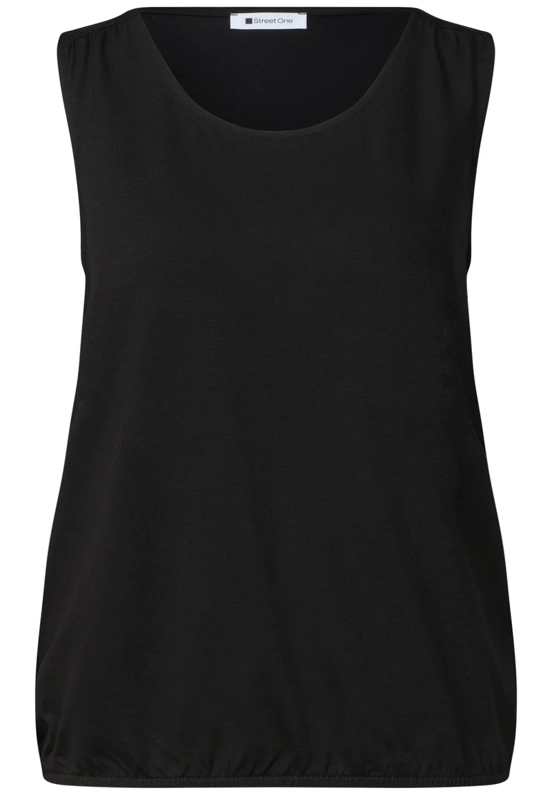Top aus Jersey mit Elastiksaum