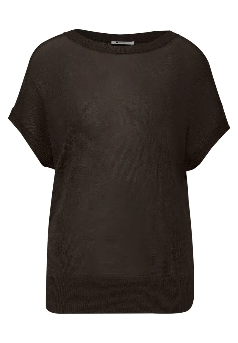 Pullover mit U-Boot-Ausschnitt