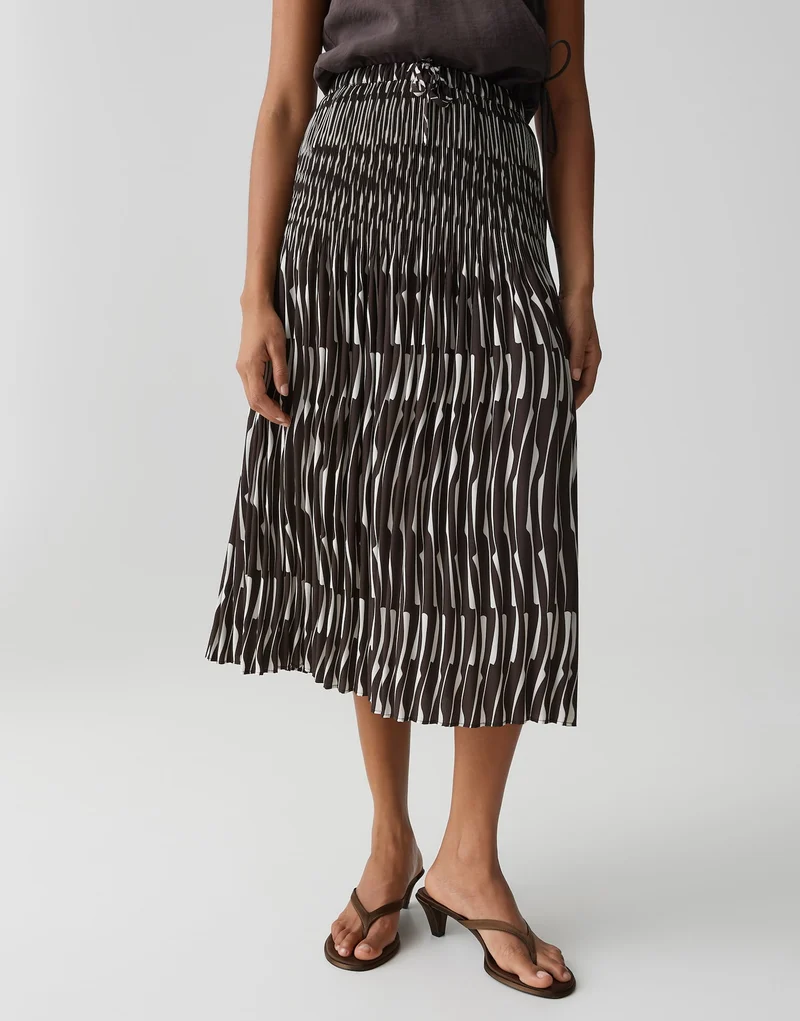 RIBANE BAMBOO Plisseerock in Midi