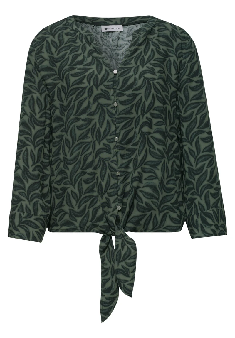 3/4-Arm Bluse mit Knotendetail