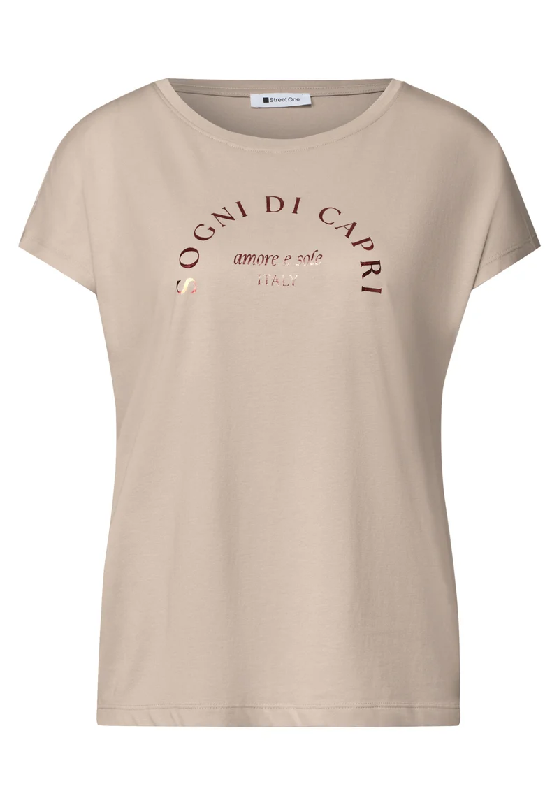 Dropped Shoulder Shirt mit Rundhals