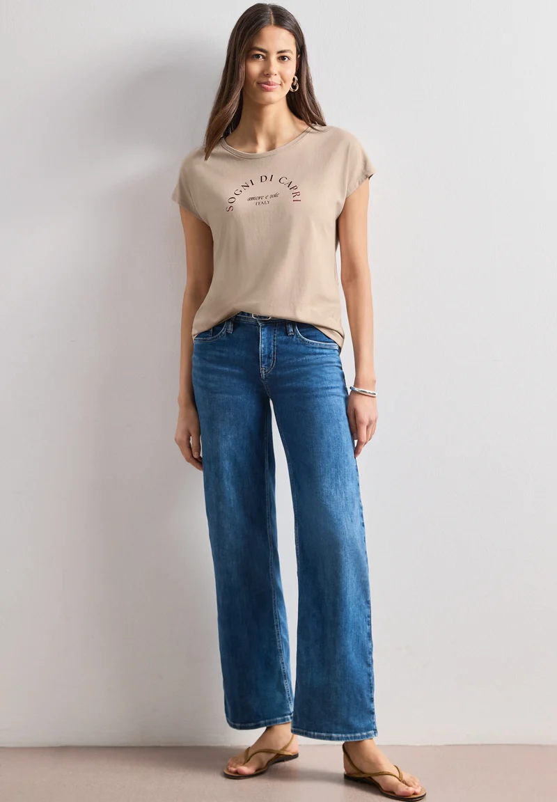 Dropped Shoulder Shirt mit Rundhals
