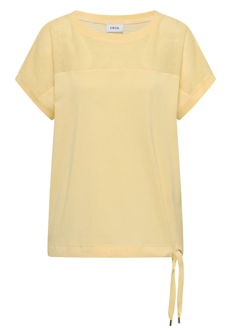T-Shirt mit Mesh-Einsatz