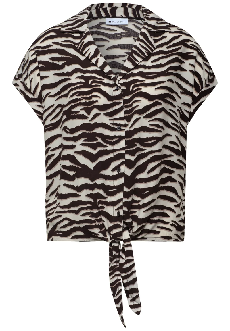 Bluse mit Bowling-Kragen