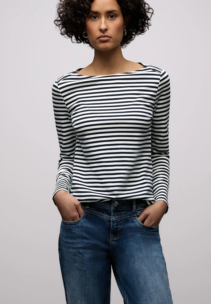 Gestreiftes Langarmshirt