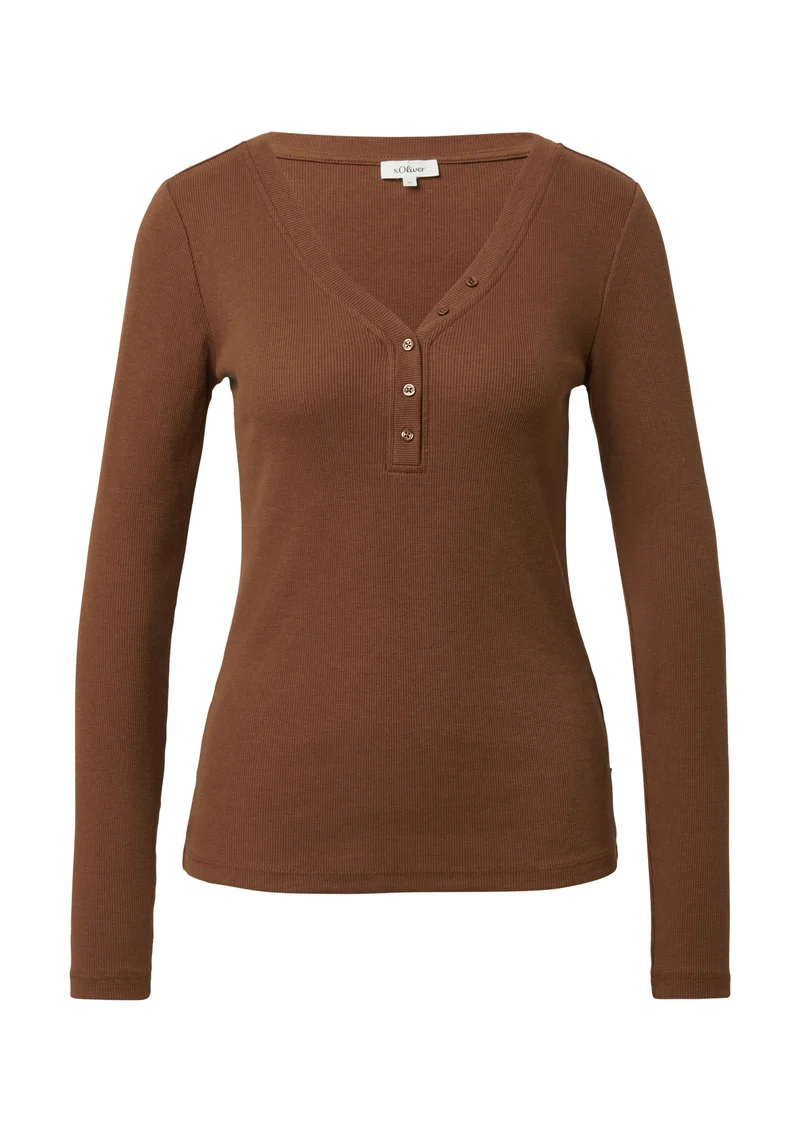 Geripptes Langarmshirt
