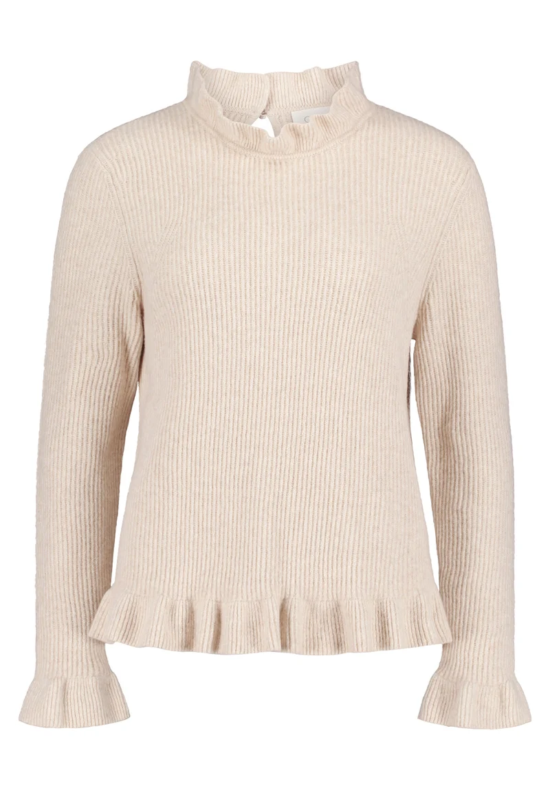 Strickpullover mit Stehkragen