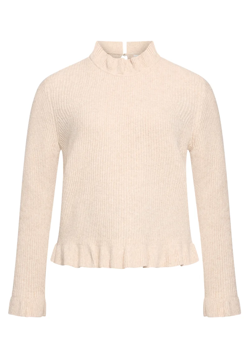 Strickpullover mit Stehkragen
