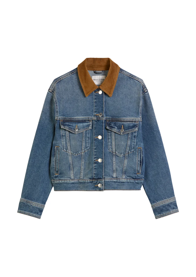 BARN Jeansjacke mit Cordkragen