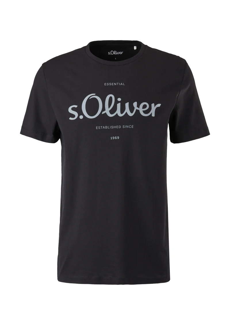 T-Shirt mit Label-Print